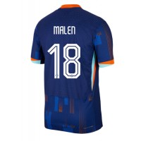 Holandsko Donyell Malen #18 Vonkajší futbalový dres ME 2024 Krátky Rukáv